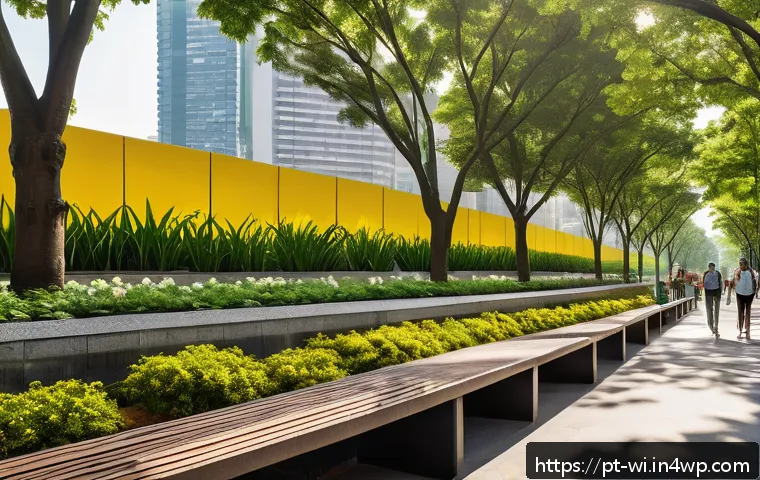 폐공간 생태적 전환의 교육적 가치 - A vibrant urban park scene inspired by Parque Minhocão in São Paulo, showing a repurposed elevated h...
