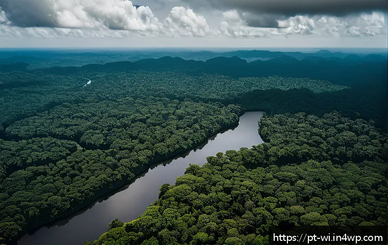 생태적 전환을 위한 혁신적인 기술 - A detailed aerial view of the Brazilian Amazon rainforest under surveillance by multiple advanced dr...